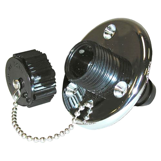 T-H Marine Washdown Valve w/Chrome Base [WDV-1CP-DP] - POSEIDON ELECTRONICS