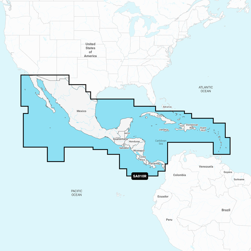 Navionics NASA010R - Central America  Caribbean - Navionics+ [010-C1459-30] - POSEIDON ELECTRONICS
