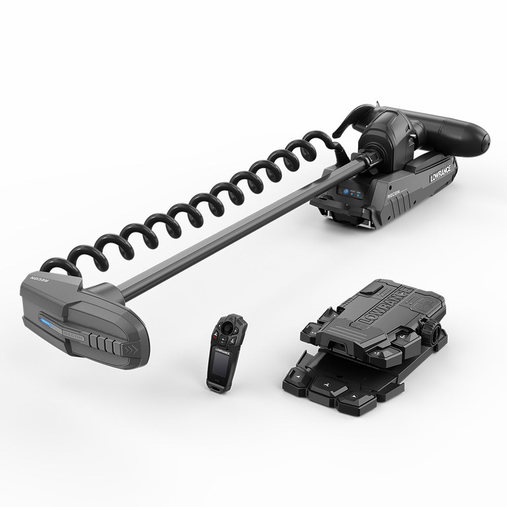 Lowrance Recon FW 72" Trolling Motor - Includes Freesteer Joystick Remote, Wireless Foot Pedal  HDI Nosecone [000-16175-001] - POSEIDON ELECTRONICS
