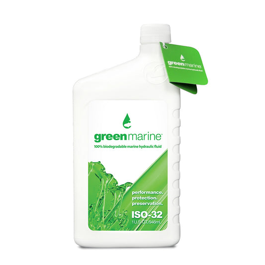 Power-Pole Green Marine ISO-32 Hydraulic Fluid - 1 qt [GM-ISO32-QT-F] - POSEIDON ELECTRONICS