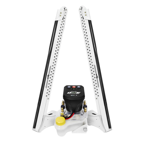 Power-Pole Blade ONE Pump BLS Shallow Water Anchor System - 8' - Dual Blade - White [PP-2-BLS-8-WT] - POSEIDON ELECTRONICS
