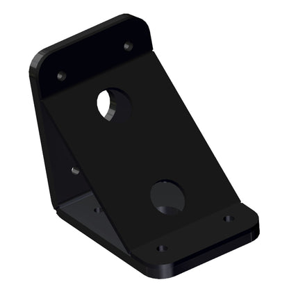 Power-Pole Deck Mount - 0" Setback - 6" Rise - Black [PKB-D-0-4-U-BK] - POSEIDON ELECTRONICS