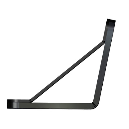 Power-Pole Deck Mount - 0" Setback - 6" Rise - Black [PKB-D-0-4-U-BK] - POSEIDON ELECTRONICS