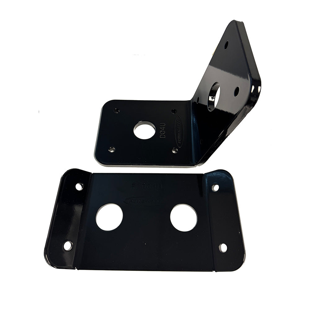 Power-Pole Deck Mount - 0" Setback - 6" Rise - Black [PKB-D-0-4-U-BK] - POSEIDON ELECTRONICS