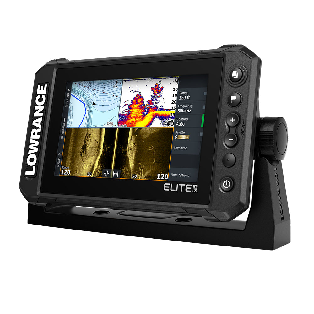 Lowrance Elite FS 7 Chartplotter/Fishfinder with HDI Transom Mount Transducer [000-15696-001] - POSEIDON ELECTRONICS