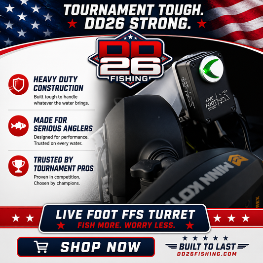 Live Foot™ - Patented Motor Control System for Sonar Transducers by Blitz Lures