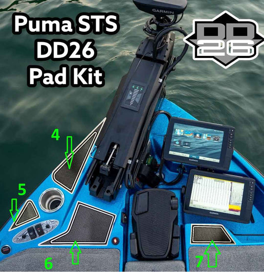 Bass Cat Puma STS and Lynx STS Step Pad Kit 7pc
